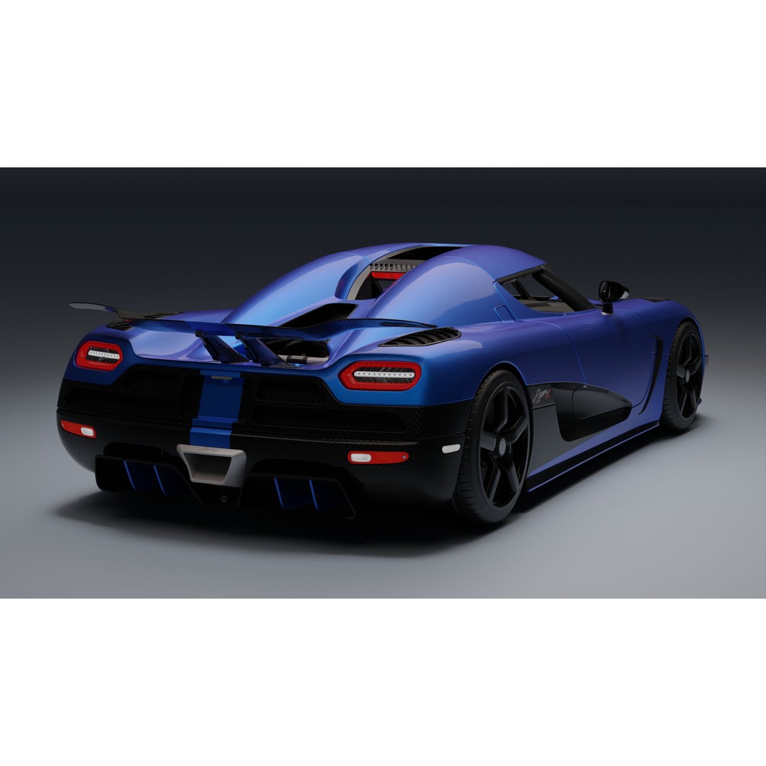 Koenigsegg Agera R 3D Model – Low Poly Game Ready Asset, FBX, Blender - View 25