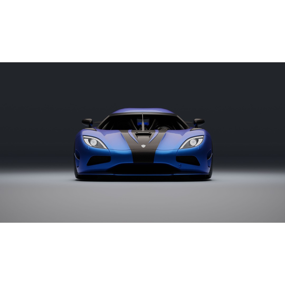 Koenigsegg Agera R 3D Model – Low Poly Game Ready Asset, FBX, Blender - View 27