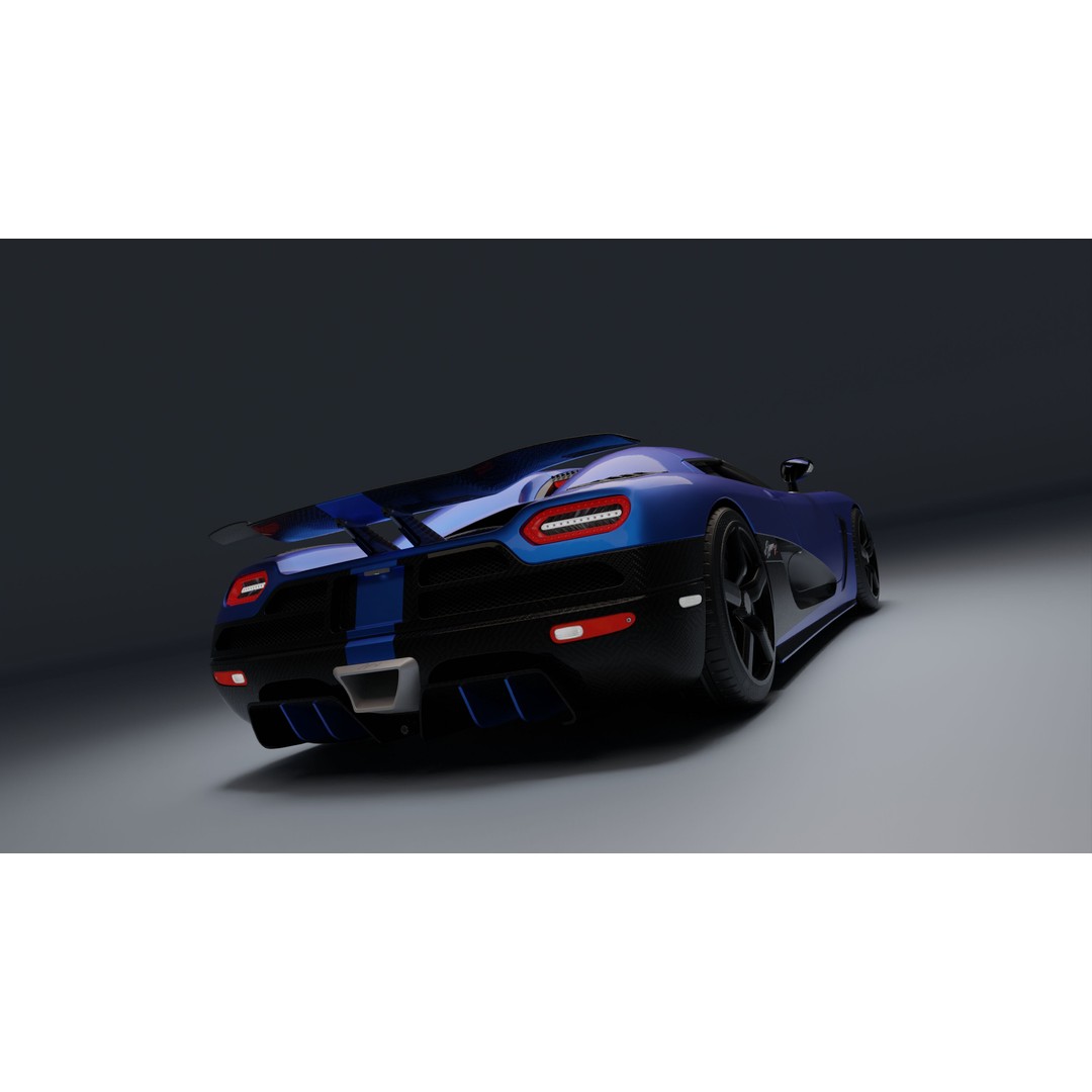 Koenigsegg Agera R 3D Model – Low Poly Game Ready Asset, FBX, Blender - View 29