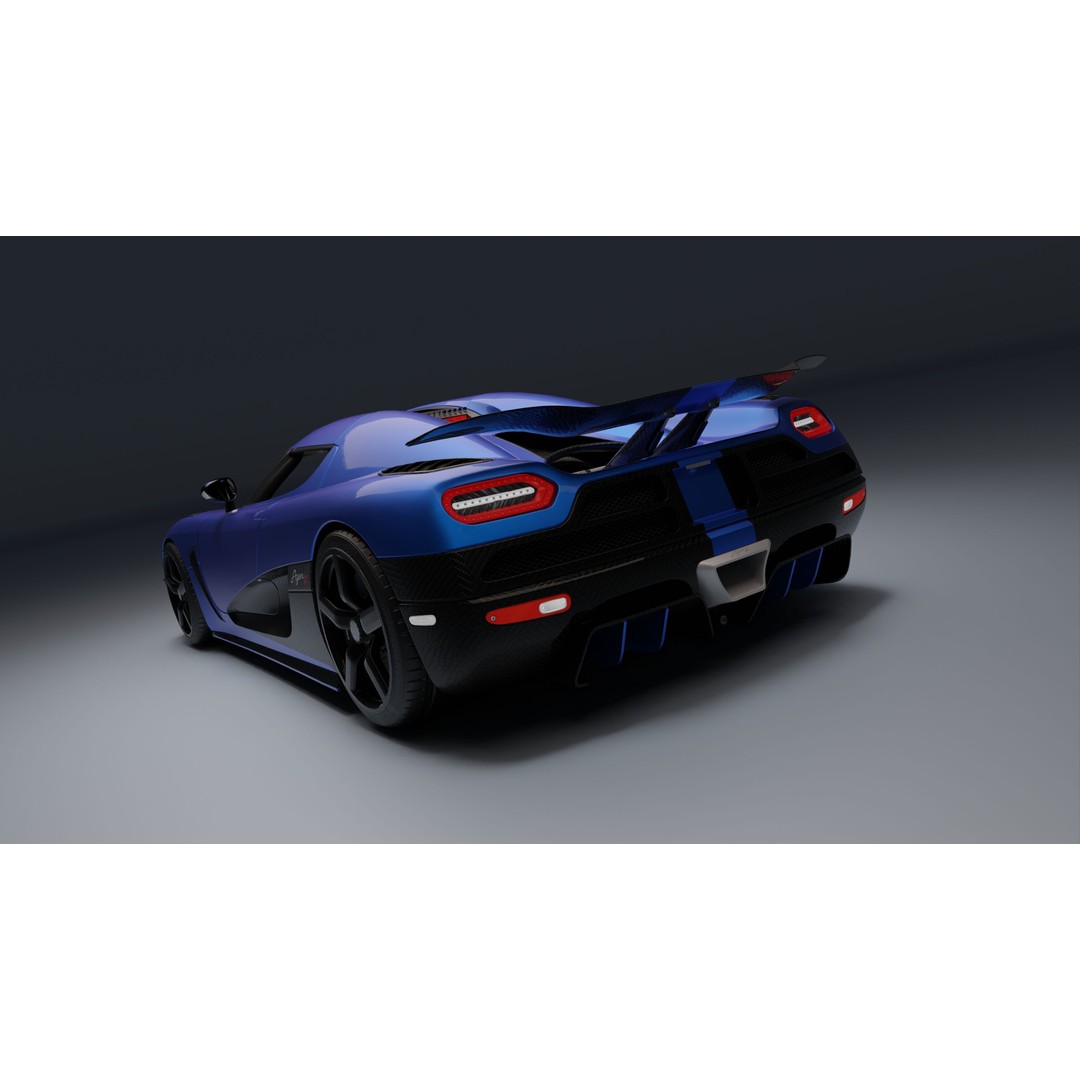 Koenigsegg Agera R 3D Model – Low Poly Game Ready Asset, FBX, Blender - View 30