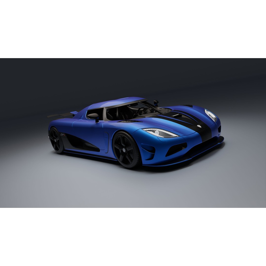 Koenigsegg Agera R 3D Model – Low Poly Game Ready Asset, FBX, Blender - View 31