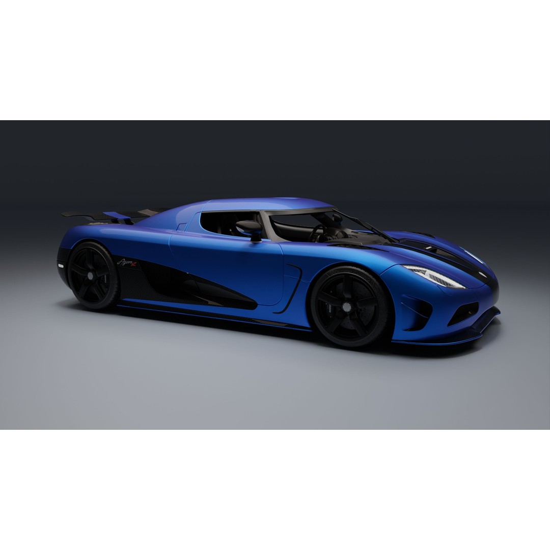 Koenigsegg Agera R 3D Model – Low Poly Game Ready Asset, FBX, Blender - View 4