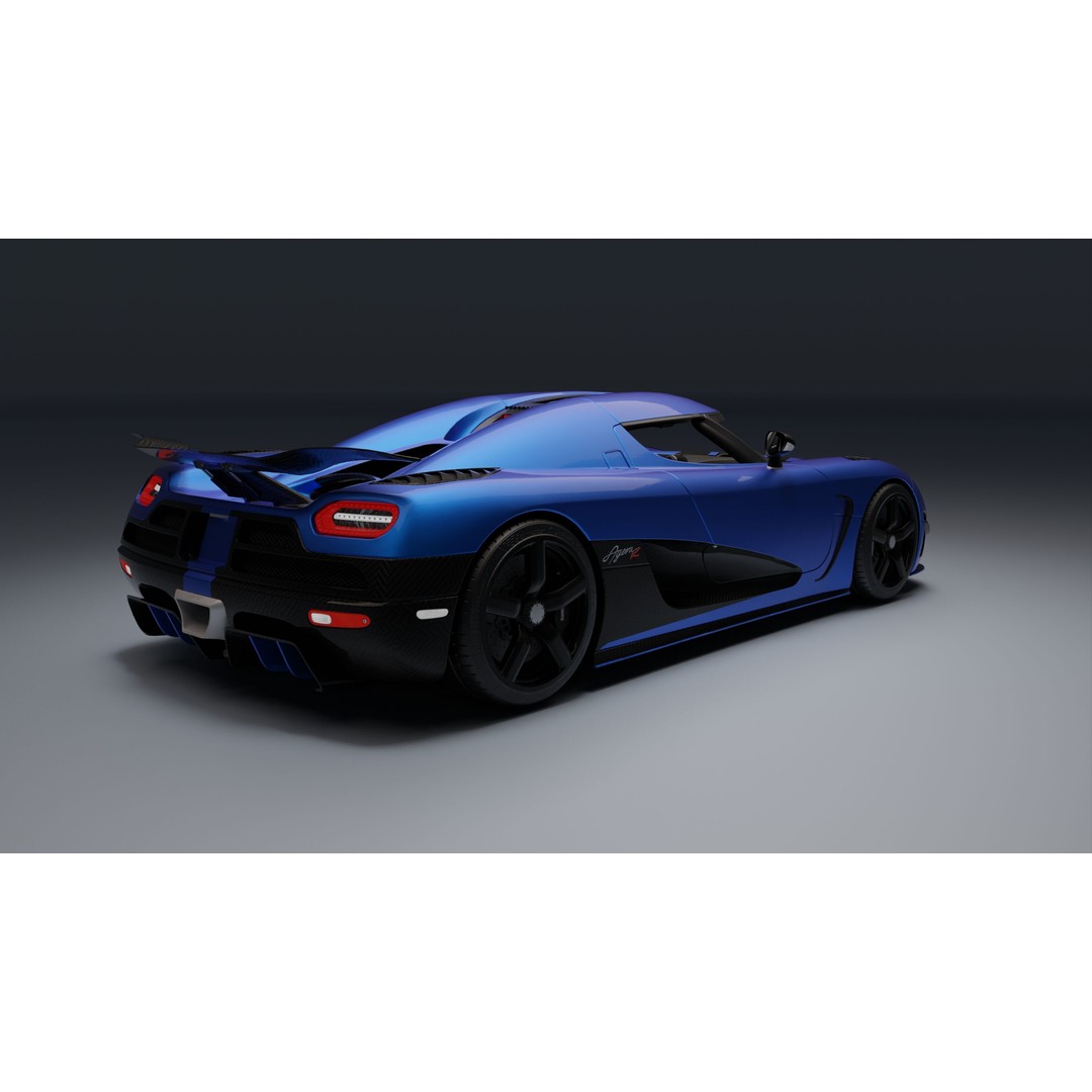 Koenigsegg Agera R 3D Model – Low Poly Game Ready Asset, FBX, Blender - View 5