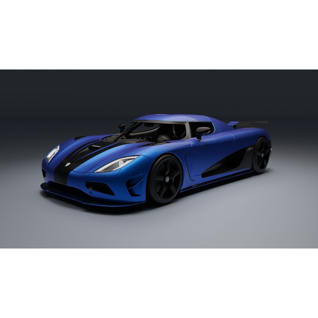 Koenigsegg Agera R 3D Model – Low Poly Game Ready Asset, FBX, Blender - View 6