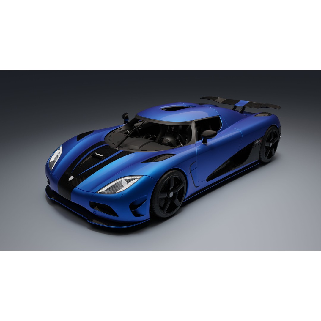 Koenigsegg Agera R 3D Model – Low Poly Game Ready Asset, FBX, Blender - View 7