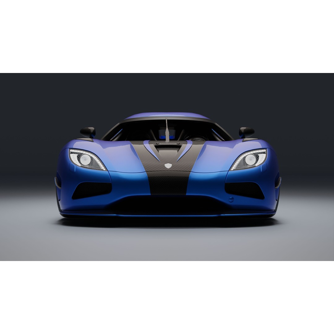 Koenigsegg Agera R 3D Model – Low Poly Game Ready Asset, FBX, Blender - View 9