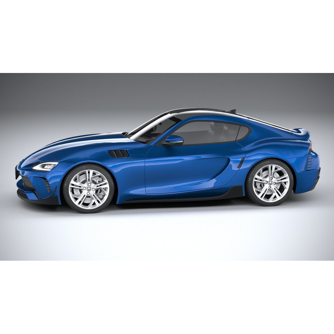 Sport Car 3D Model – Low Poly Game Asset, FBX & OBJ Formats - View 10