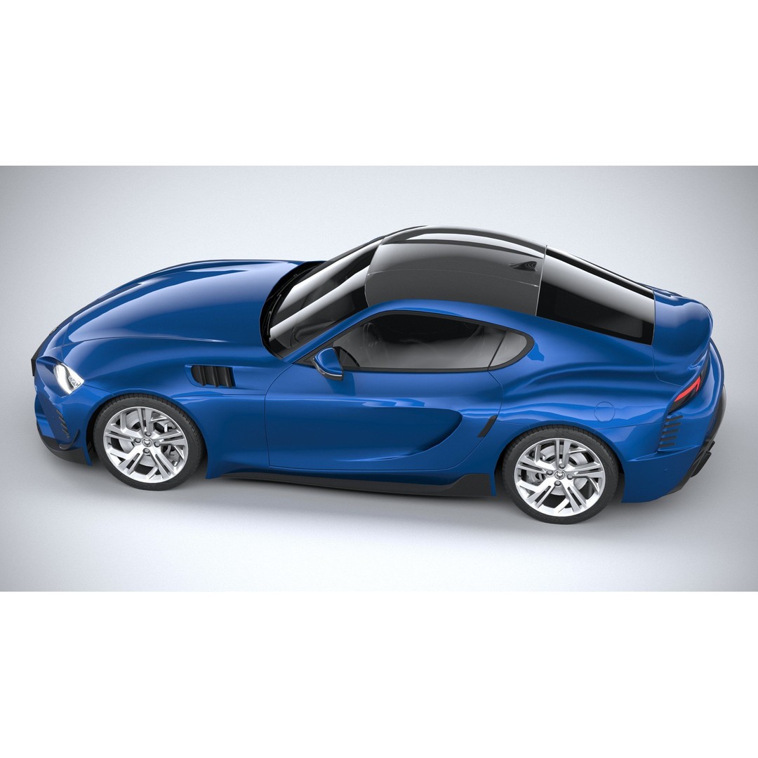 Sport Car 3D Model – Low Poly Game Asset, FBX & OBJ Formats - View 11