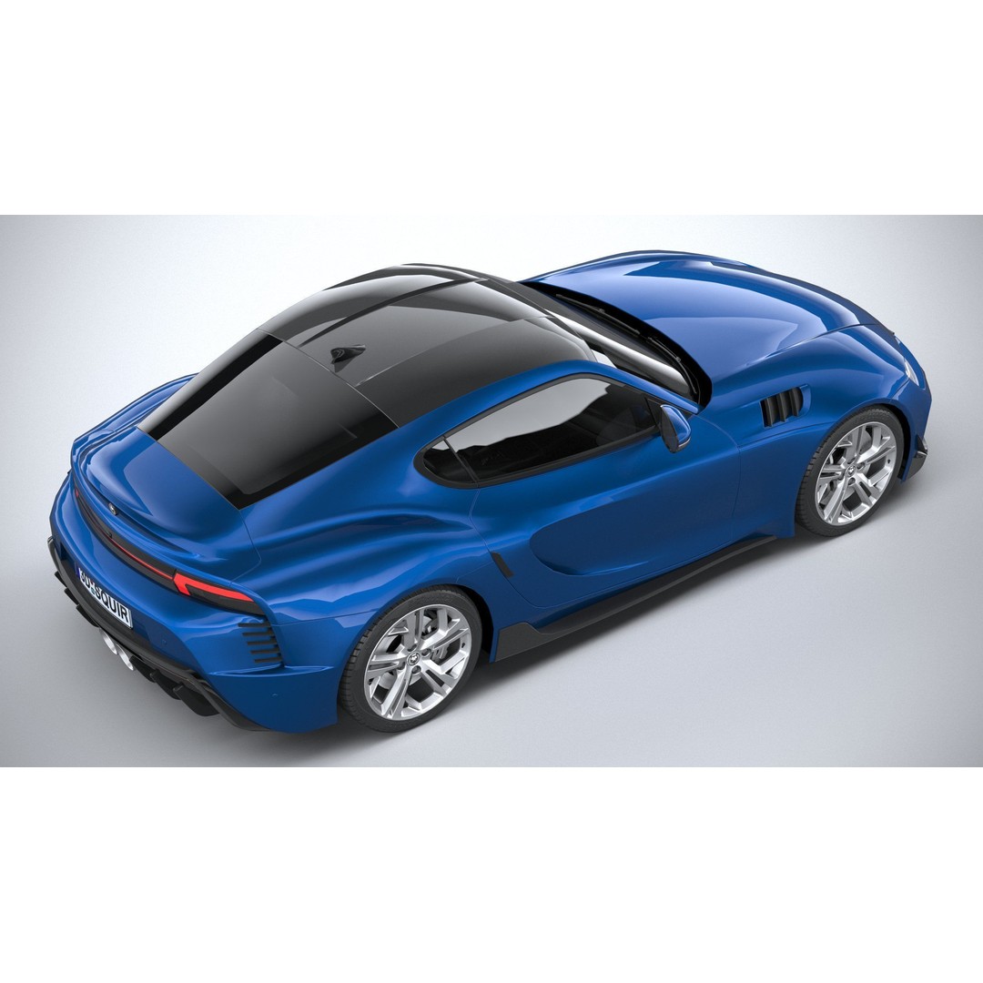 Sport Car 3D Model – Low Poly Game Asset, FBX & OBJ Formats - View 12