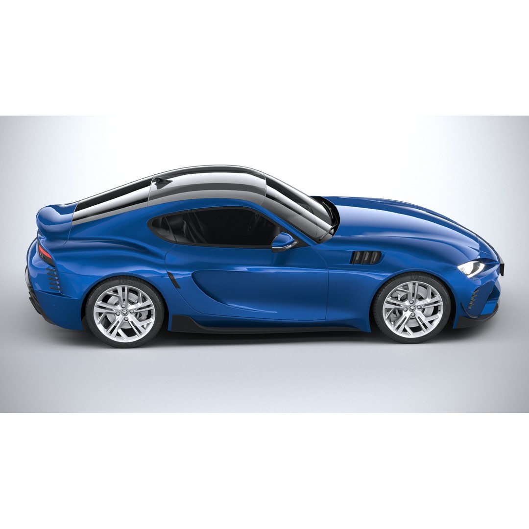 Sport Car 3D Model – Low Poly Game Asset, FBX & OBJ Formats - View 13