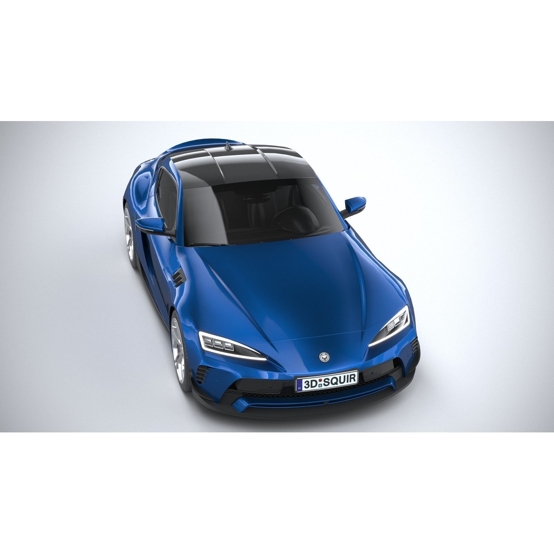 Sport Car 3D Model – Low Poly Game Asset, FBX & OBJ Formats - View 14