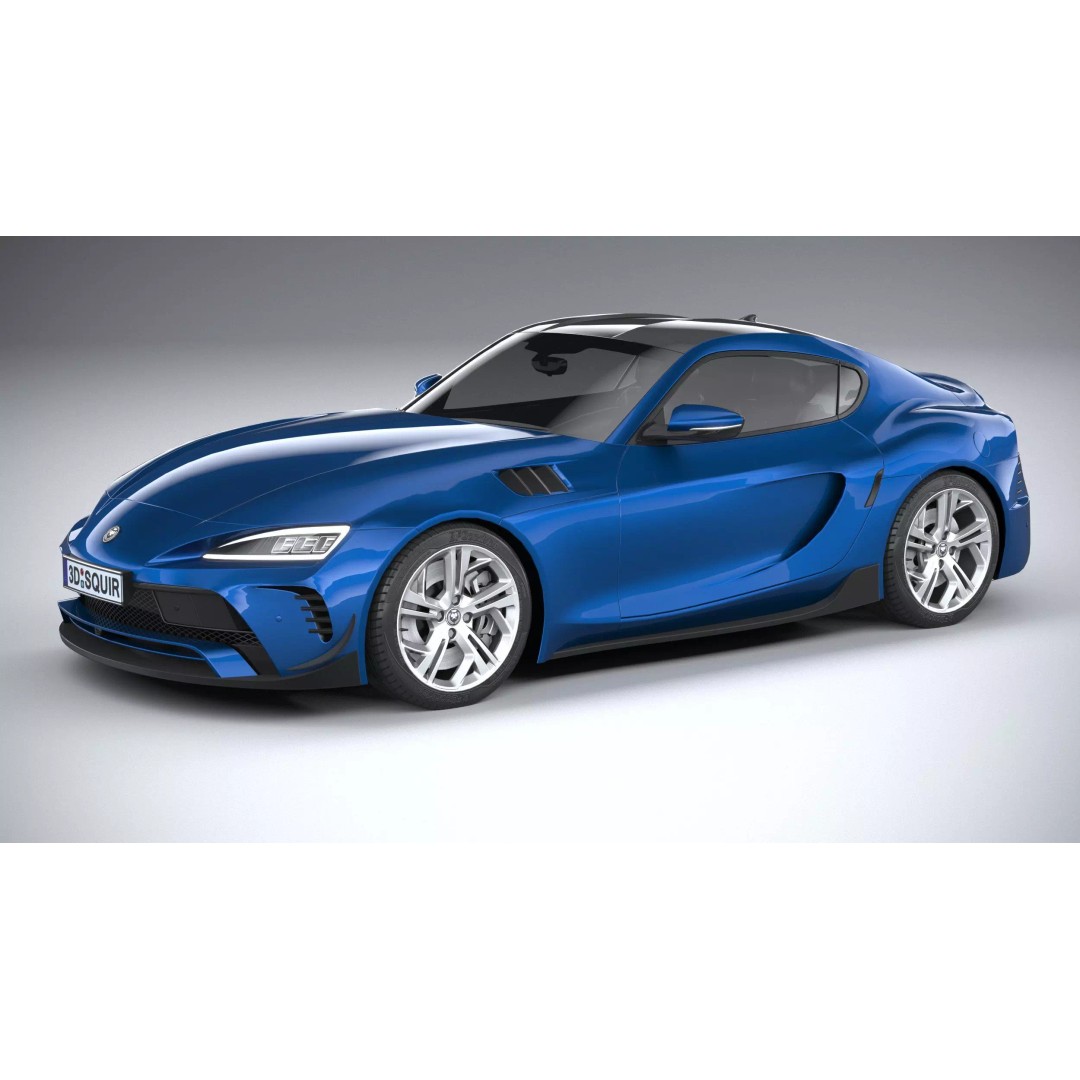 Sport Car 3D Model – Low Poly Game Asset, FBX & OBJ Formats - View 2