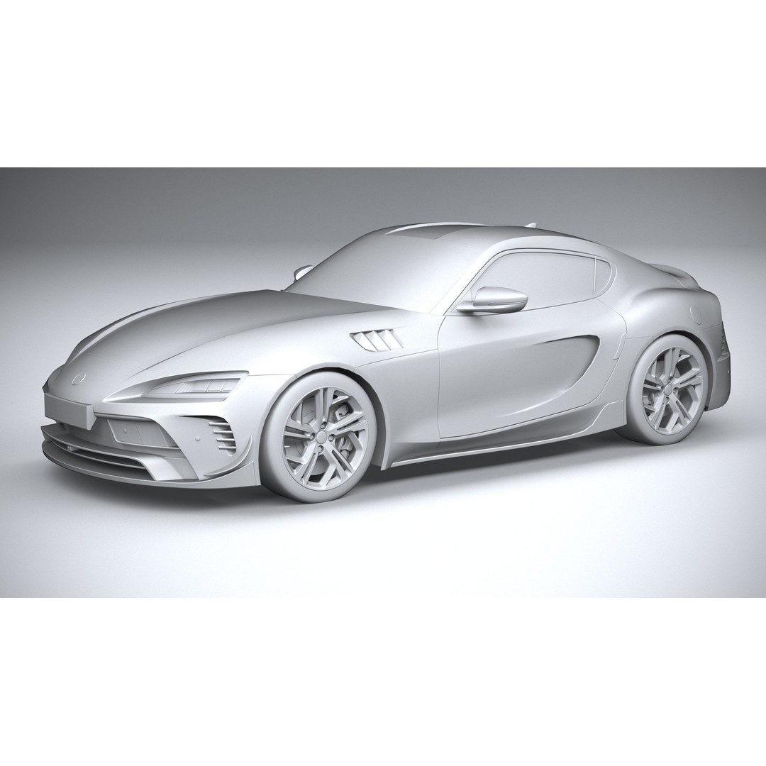 Sport Car 3D Model – Low Poly Game Asset, FBX & OBJ Formats - View 21