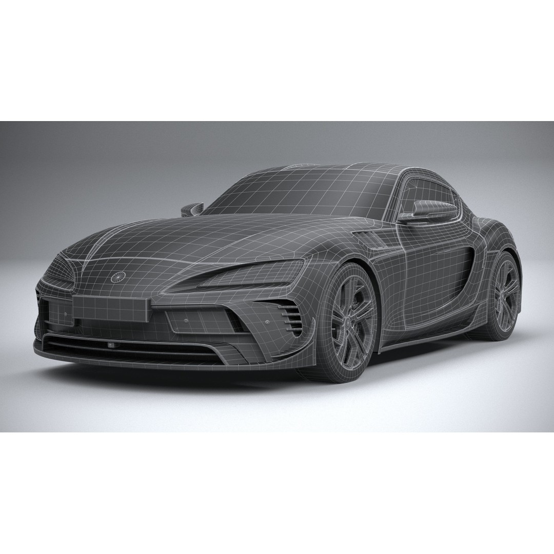 Sport Car 3D Model – Low Poly Game Asset, FBX & OBJ Formats - View 29