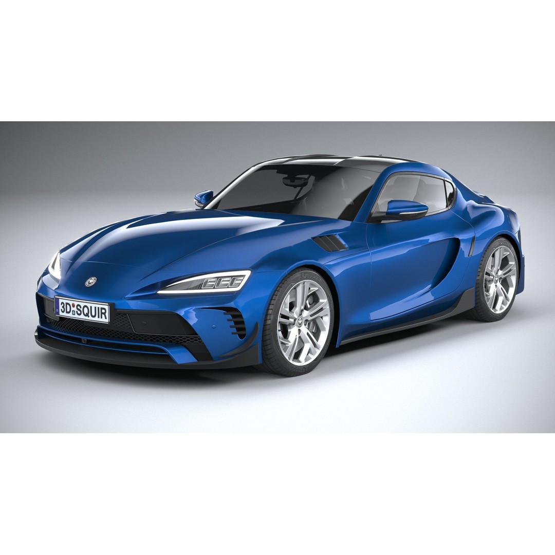 Sport Car 3D Model – Low Poly Game Asset, FBX & OBJ Formats - View 3