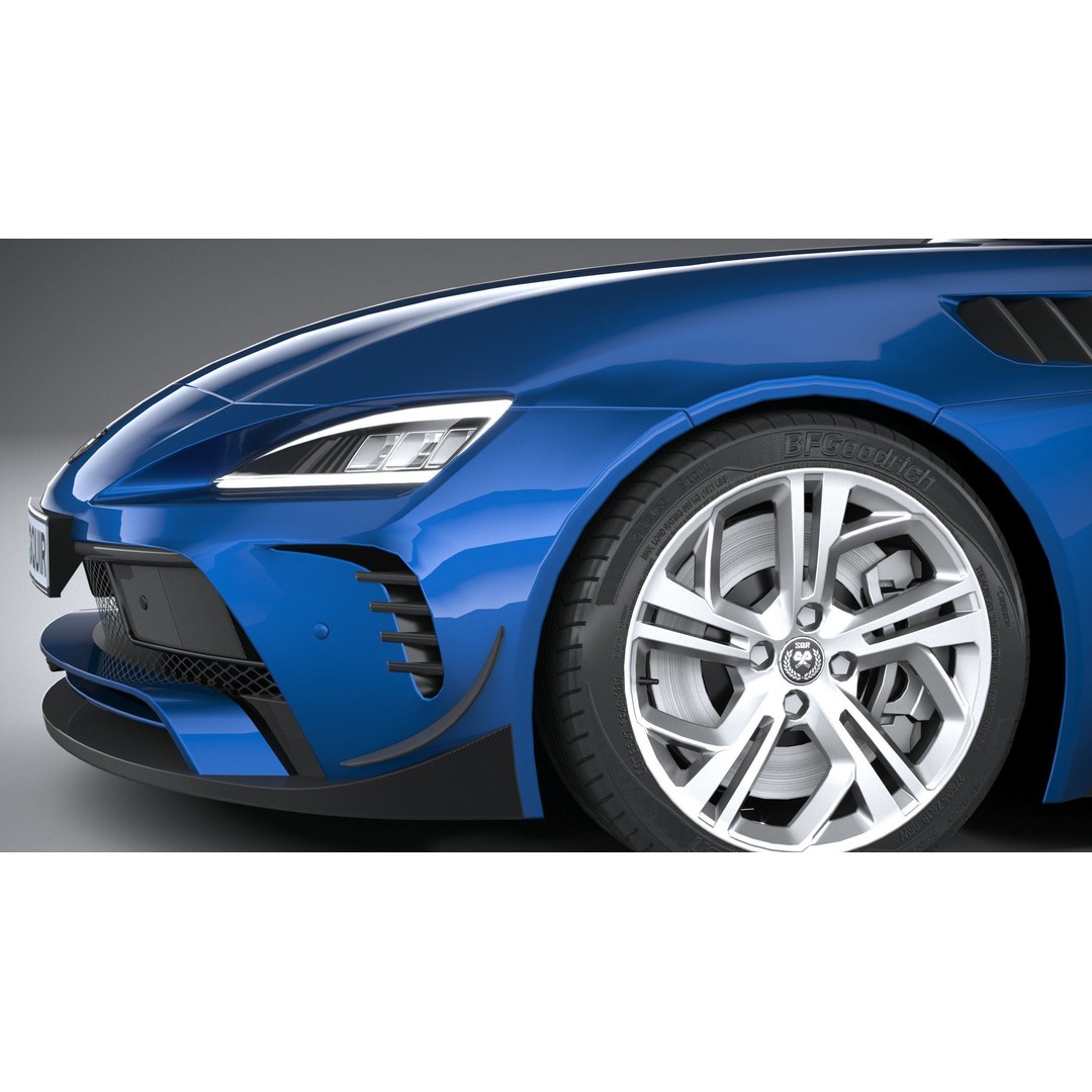 Sport Car 3D Model – Low Poly Game Asset, FBX & OBJ Formats - View 5