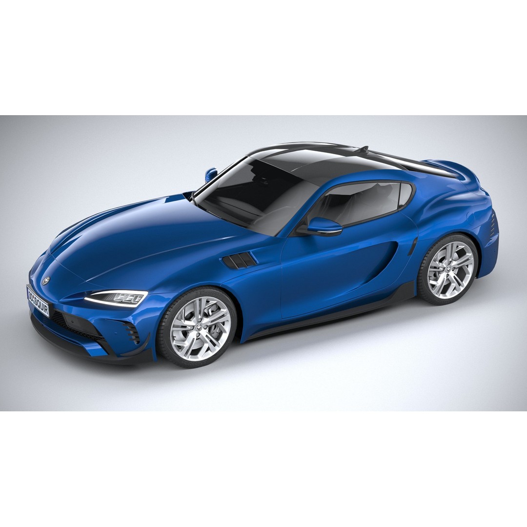 Sport Car 3D Model – Low Poly Game Asset, FBX & OBJ Formats - View 9