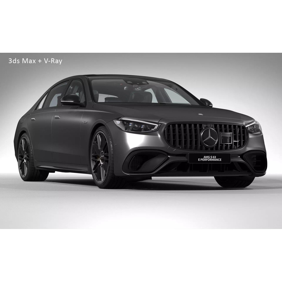 2023 Mercedes-Benz S63 AMG E Performance 3D Model – High Poly PBR Asset, FBX - View 27