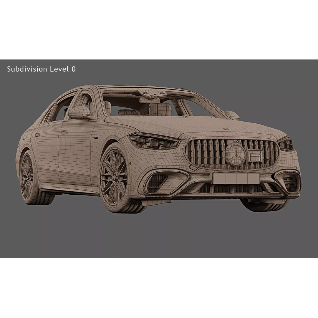2023 Mercedes-Benz S63 AMG E Performance 3D Model – High Poly PBR Asset, FBX - View 28