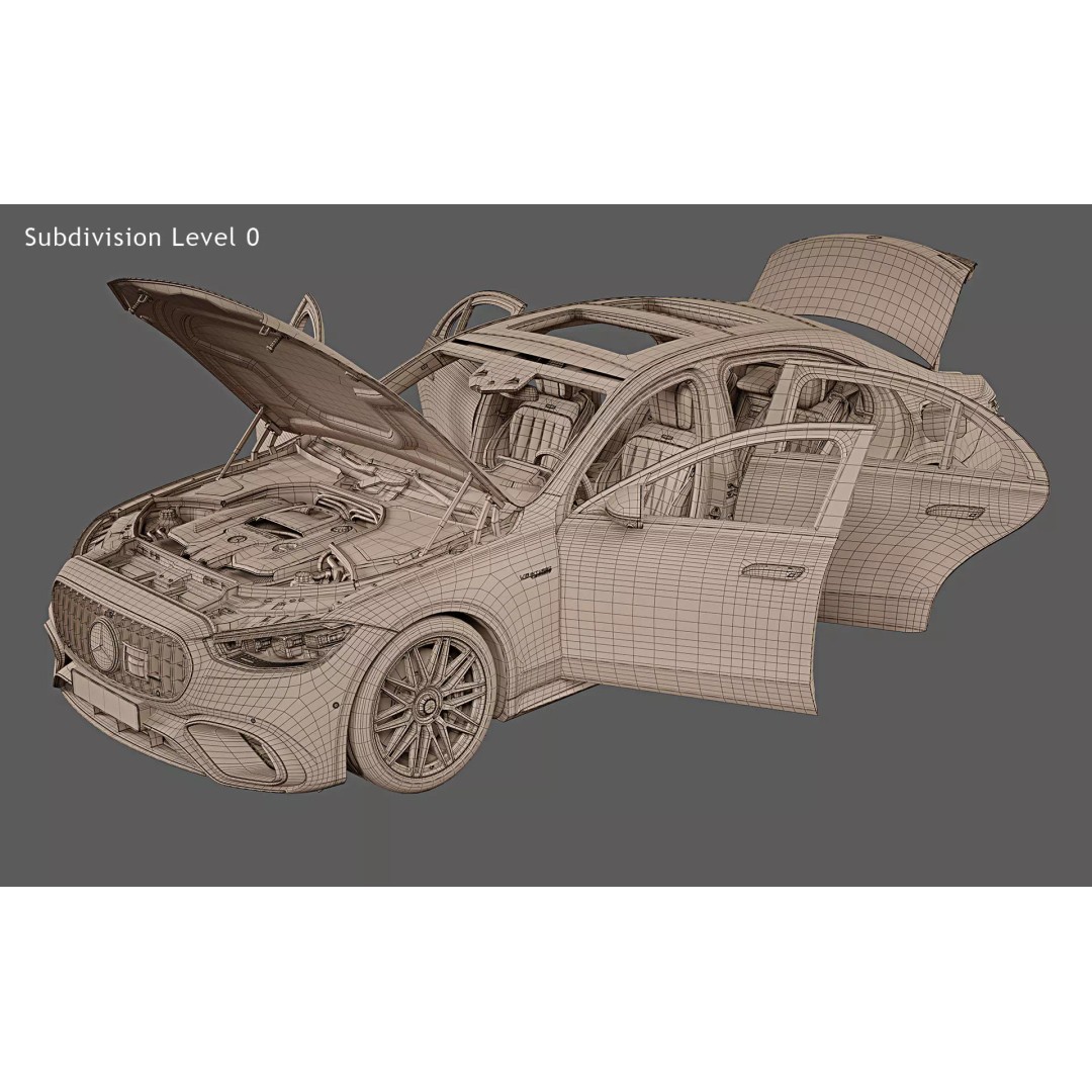 2023 Mercedes-Benz S63 AMG E Performance 3D Model – High Poly PBR Asset, FBX - View 30