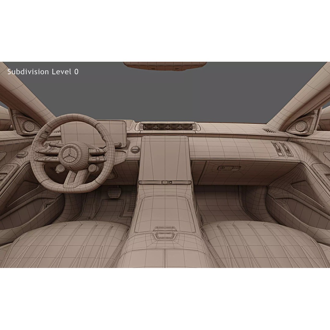 2023 Mercedes-Benz S63 AMG E Performance 3D Model – High Poly PBR Asset, FBX - View 31