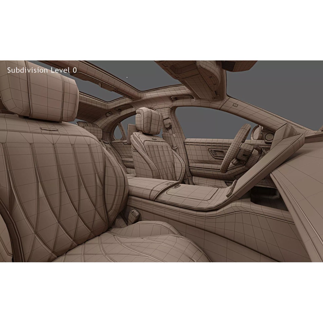 2023 Mercedes-Benz S63 AMG E Performance 3D Model – High Poly PBR Asset, FBX - View 32