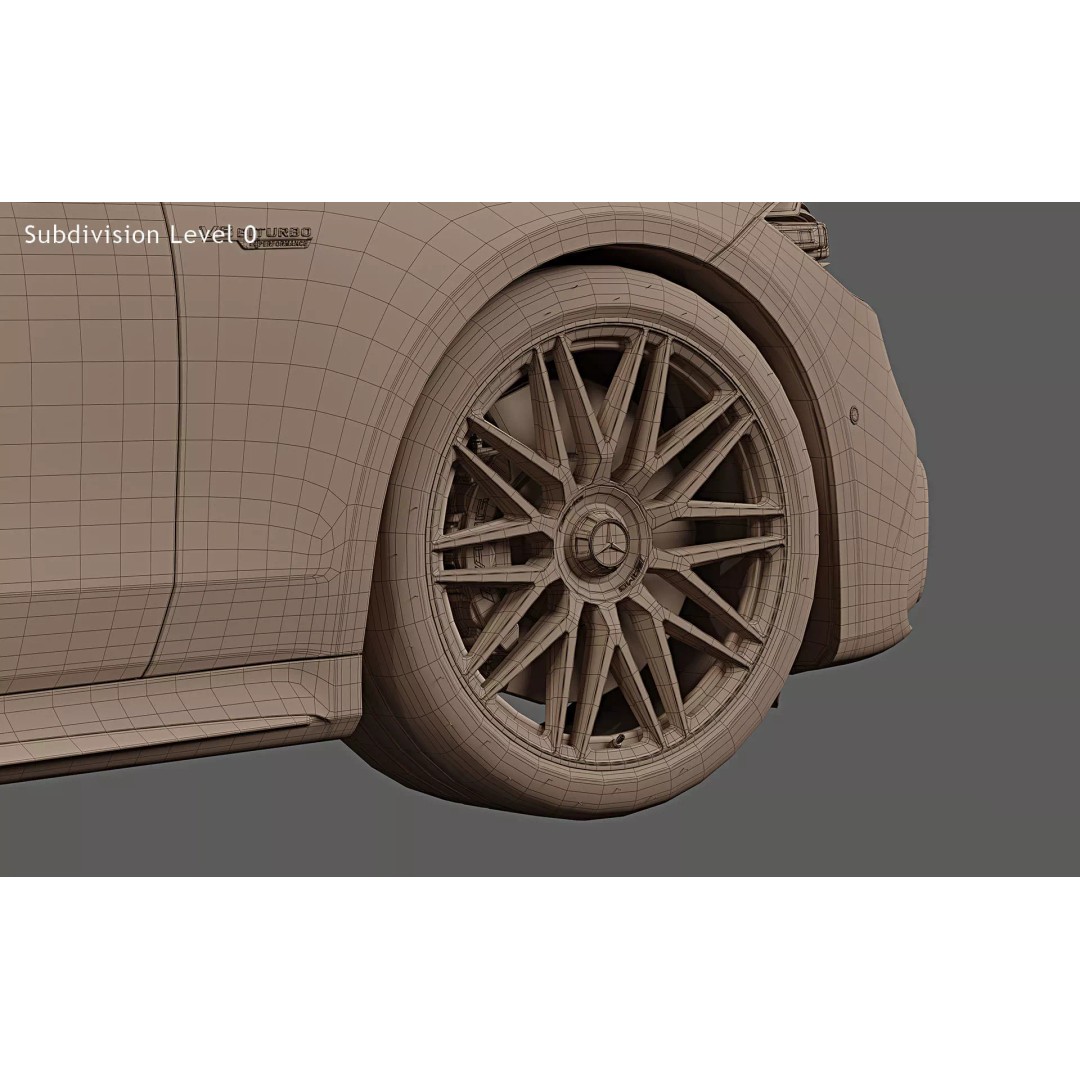 2023 Mercedes-Benz S63 AMG E Performance 3D Model – High Poly PBR Asset, FBX - View 33