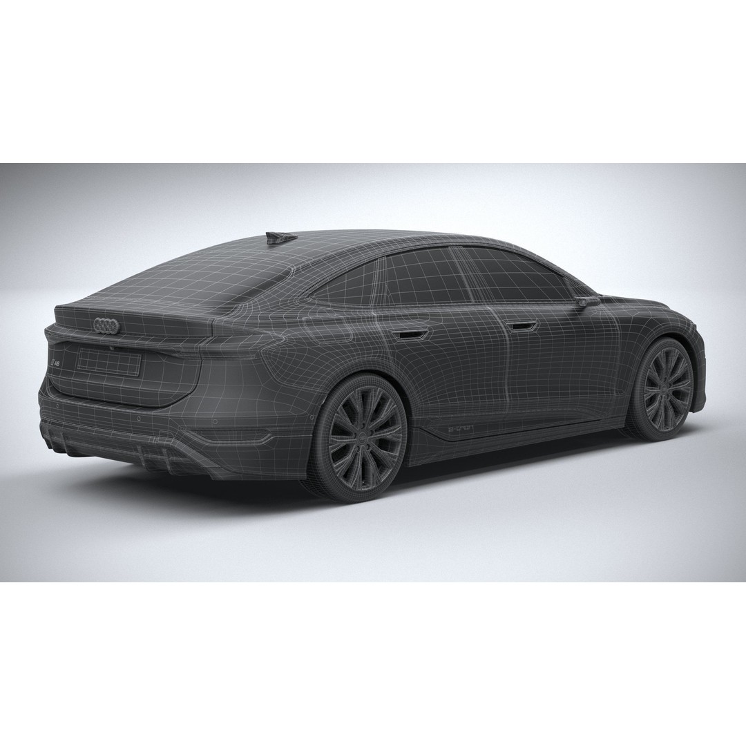 Audi A6 Sportback e-tron 2025 3D Model – High Poly Game Asset, FBX, OBJ