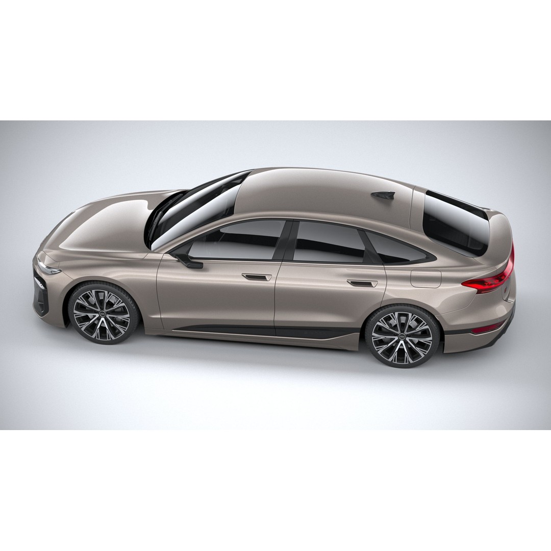 Audi A6 Sportback e-tron 2025 3D Model – High Poly Game Asset, FBX, OBJ - View 11