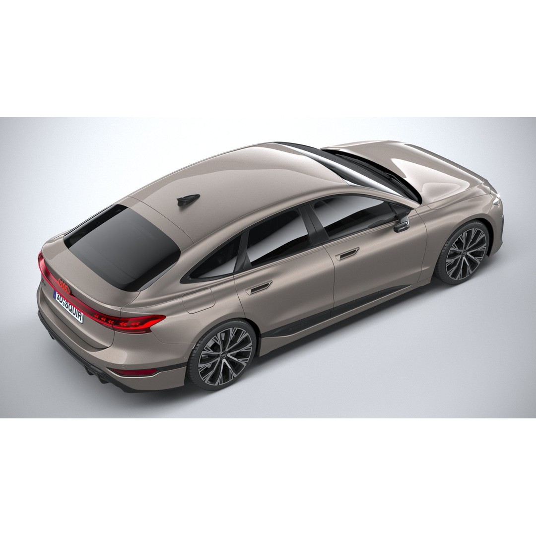 Audi A6 Sportback e-tron 2025 3D Model – High Poly Game Asset, FBX, OBJ - View 12