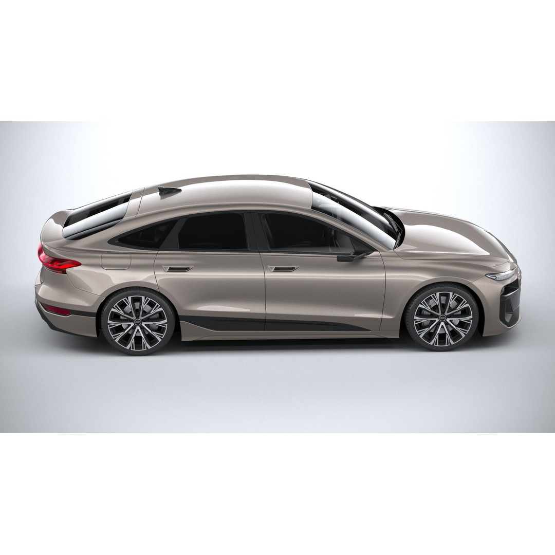 Audi A6 Sportback e-tron 2025 3D Model – High Poly Game Asset, FBX, OBJ - View 13