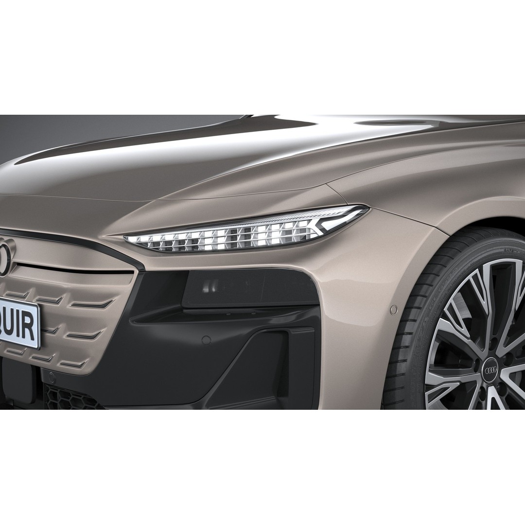 Audi A6 Sportback e-tron 2025 3D Model – High Poly Game Asset, FBX, OBJ - View 16