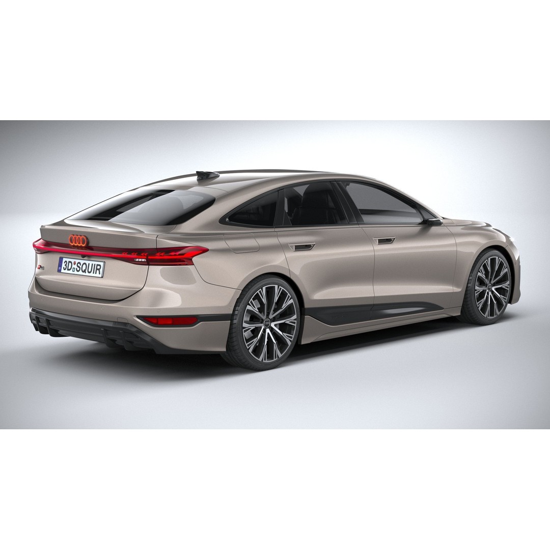 Audi A6 Sportback e-tron 2025 3D Model – High Poly Game Asset, FBX, OBJ - View 19