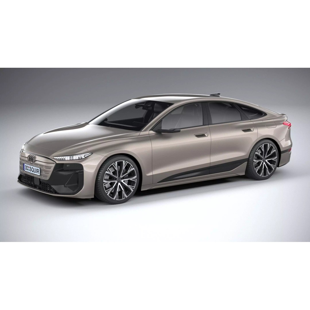 Audi A6 Sportback e-tron 2025 3D Model – High Poly Game Asset, FBX, OBJ - View 2