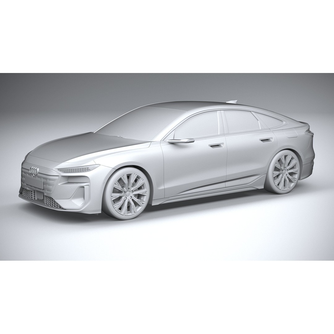 Audi A6 Sportback e-tron 2025 3D Model – High Poly Game Asset, FBX, OBJ - View 21