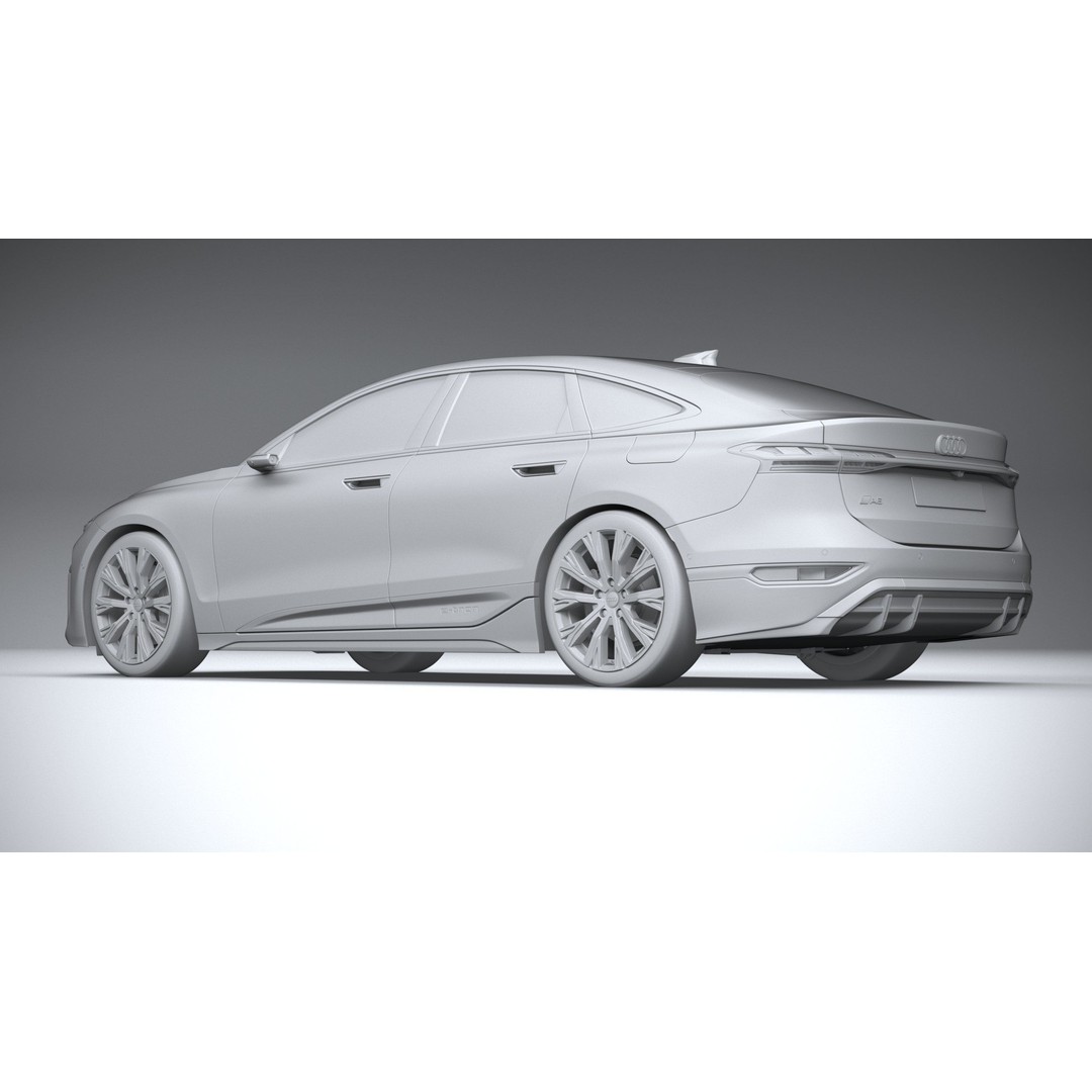 Audi A6 Sportback e-tron 2025 3D Model – High Poly Game Asset, FBX, OBJ - View 23