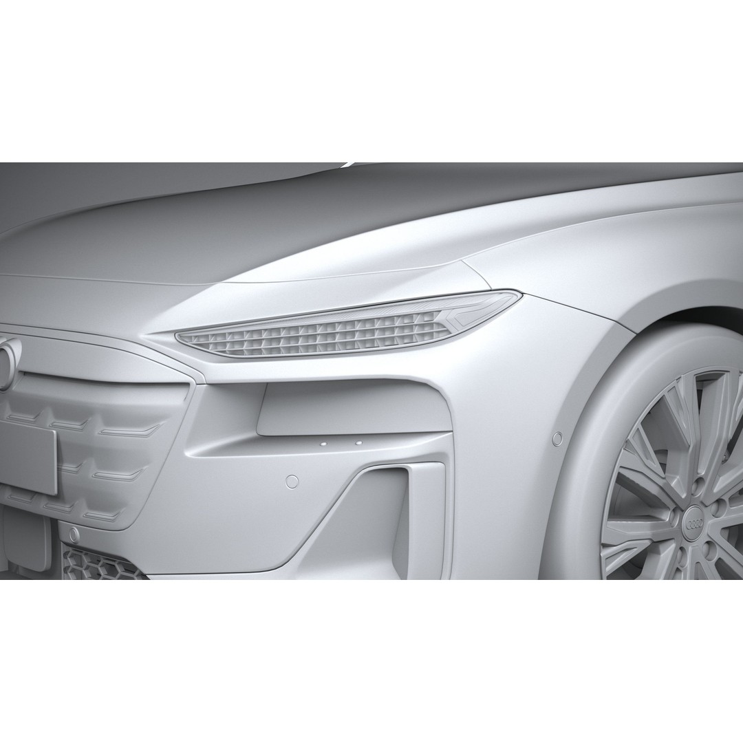 Audi A6 Sportback e-tron 2025 3D Model – High Poly Game Asset, FBX, OBJ - View 25