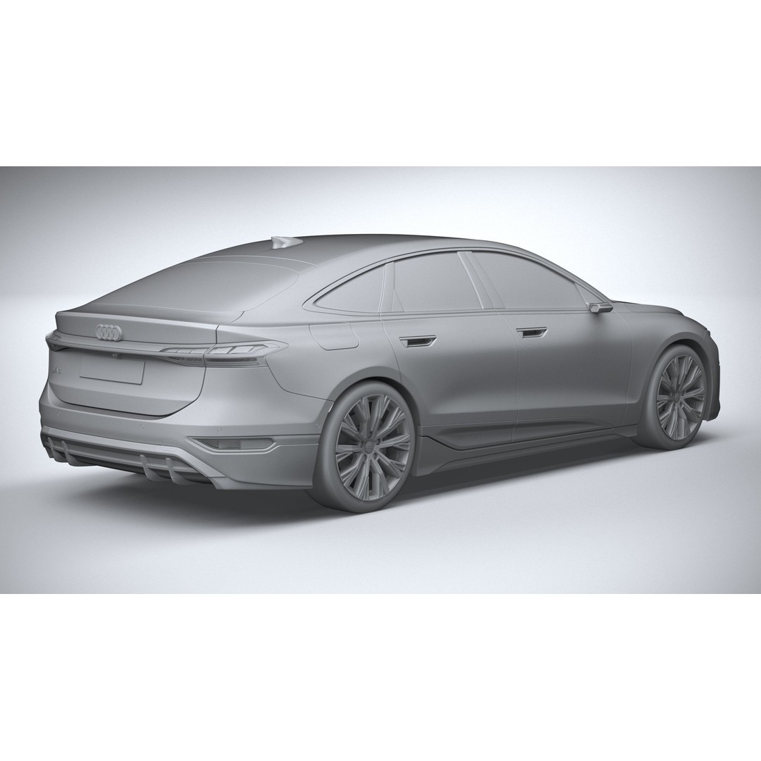 Audi A6 Sportback e-tron 2025 3D Model – High Poly Game Asset, FBX, OBJ - View 27
