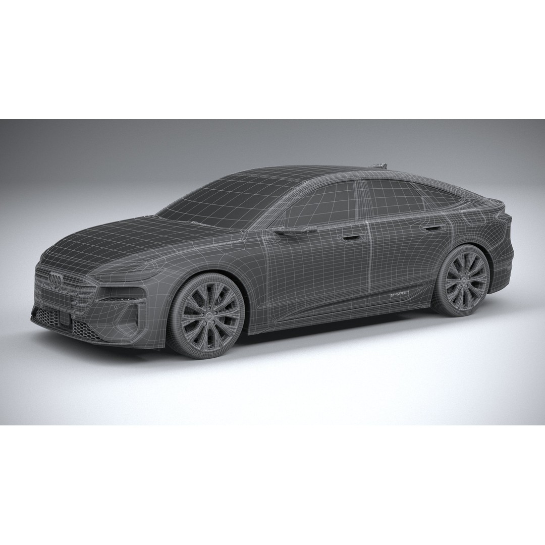 Audi A6 Sportback e-tron 2025 3D Model – High Poly Game Asset, FBX, OBJ - View 30