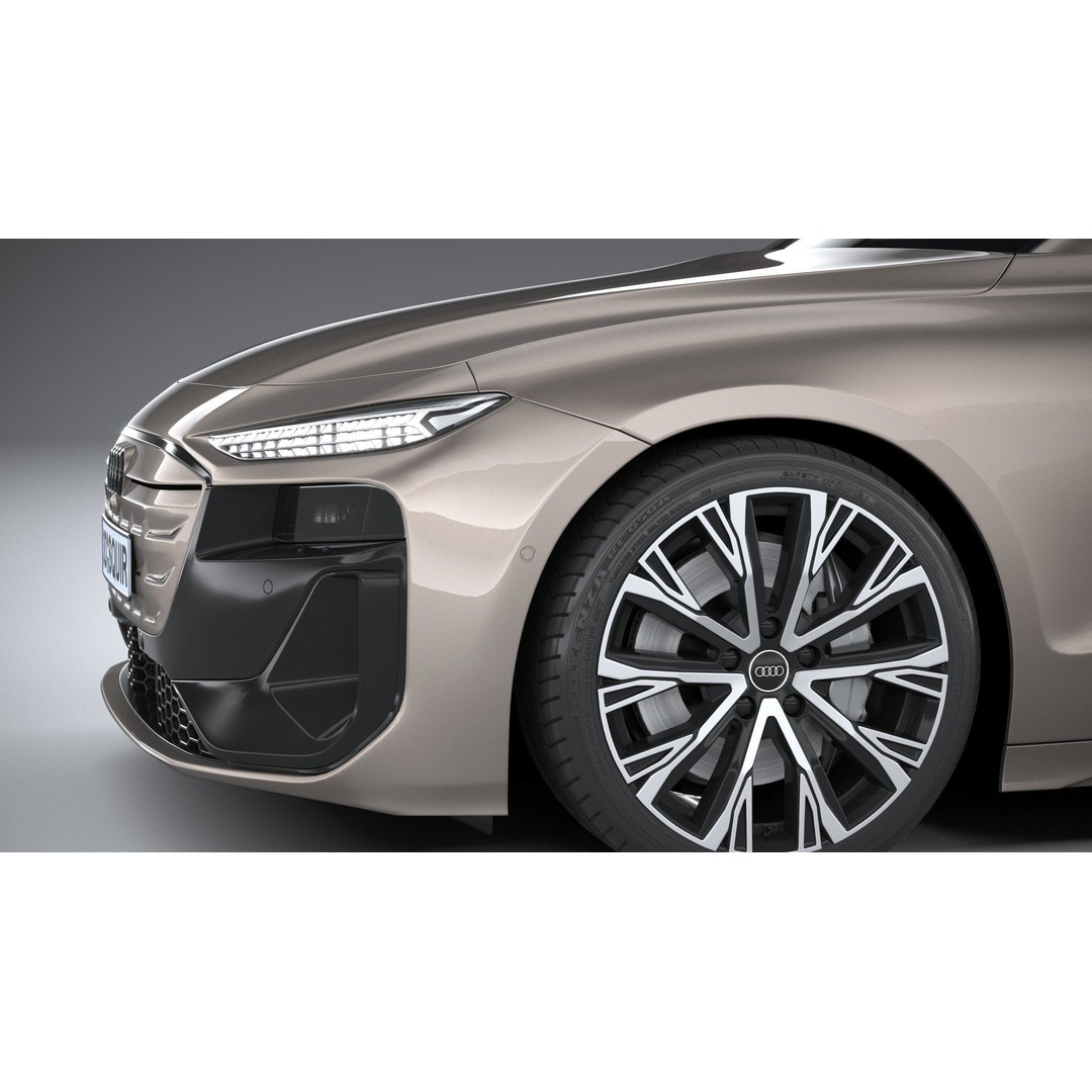 Audi A6 Sportback e-tron 2025 3D Model – High Poly Game Asset, FBX, OBJ - View 5
