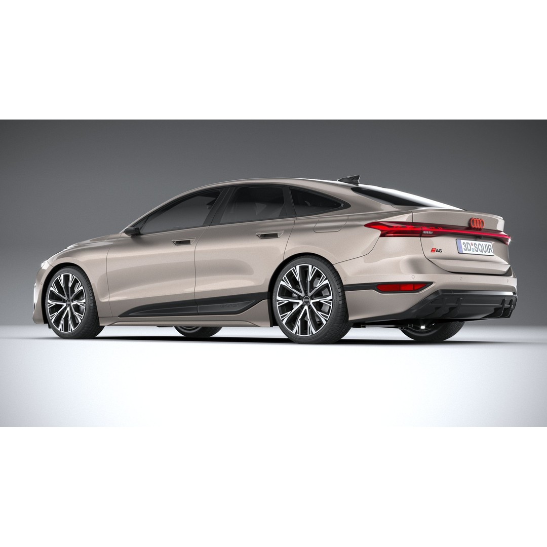 Audi A6 Sportback e-tron 2025 3D Model – High Poly Game Asset, FBX, OBJ - View 7
