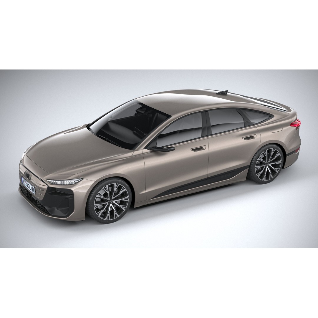 Audi A6 Sportback e-tron 2025 3D Model – High Poly Game Asset, FBX, OBJ - View 9