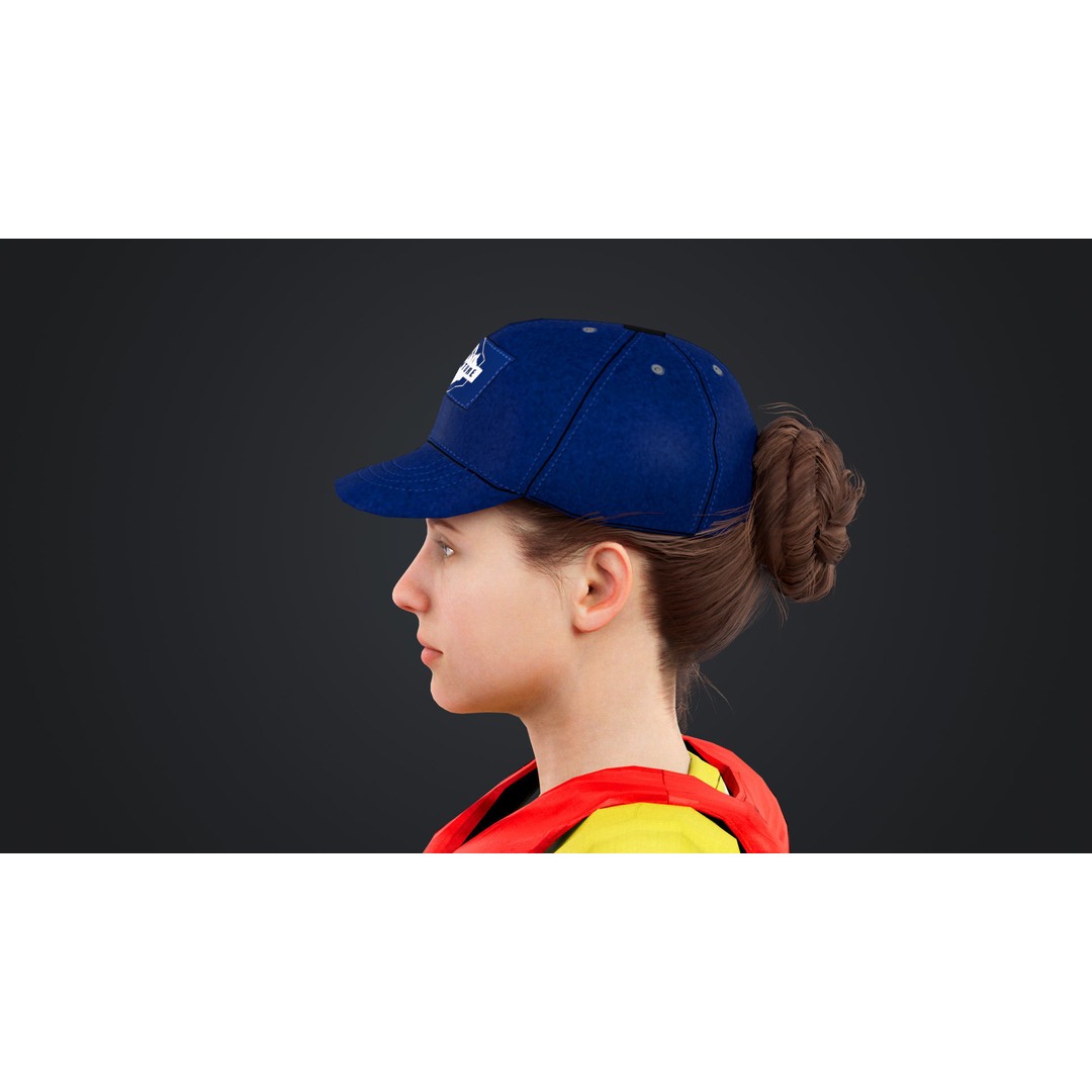 Kayak Canoe Athlete 3D Model – Low Poly Rigged Character, FBX, OBJ - View 18