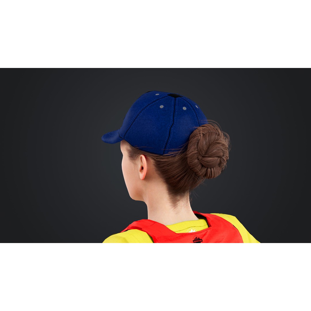 Kayak Canoe Athlete 3D Model – Low Poly Rigged Character, FBX, OBJ - View 19