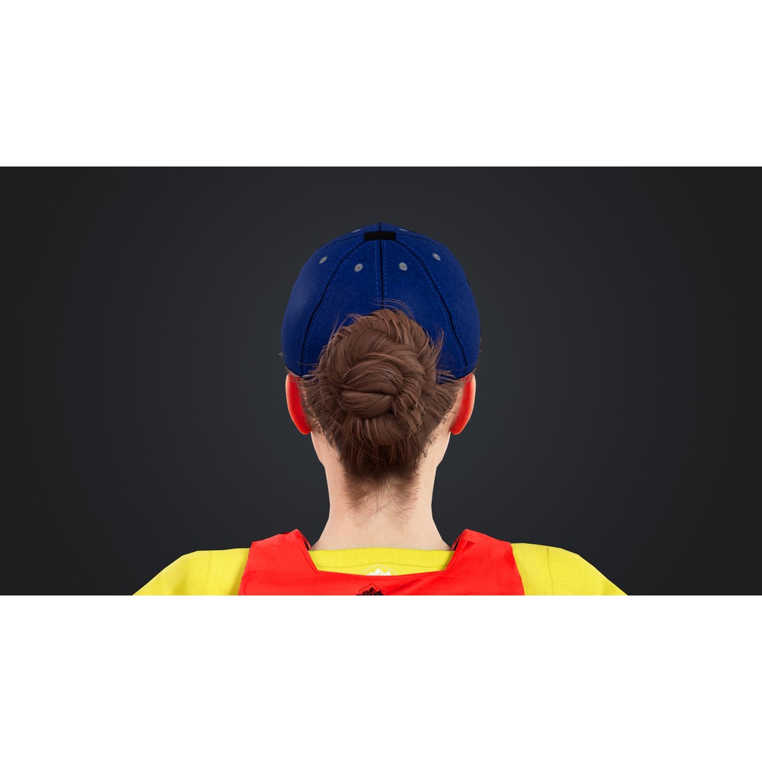 Kayak Canoe Athlete 3D Model – Low Poly Rigged Character, FBX, OBJ - View 20