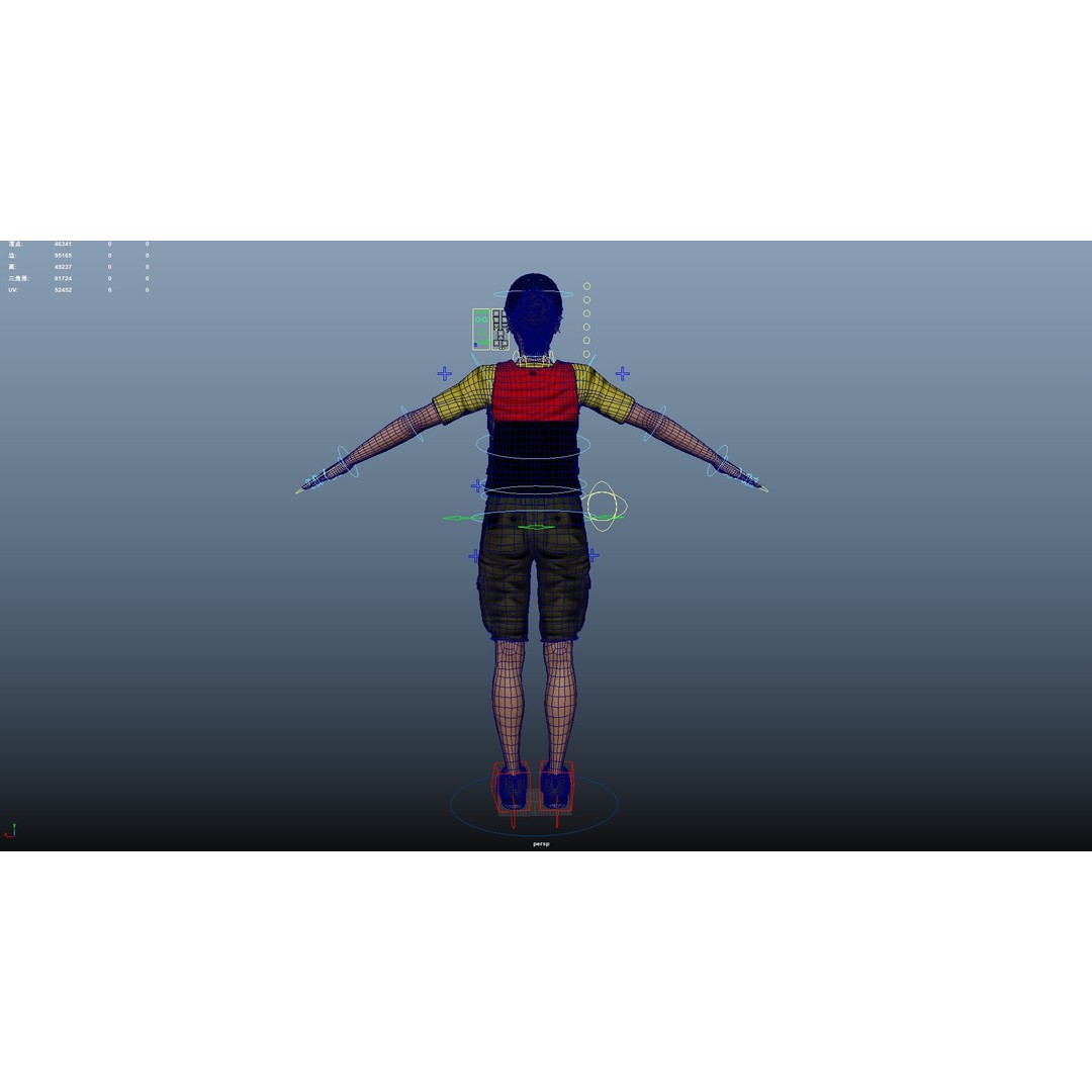 Kayak Canoe Athlete 3D Model – Low Poly Rigged Character, FBX, OBJ - View 27