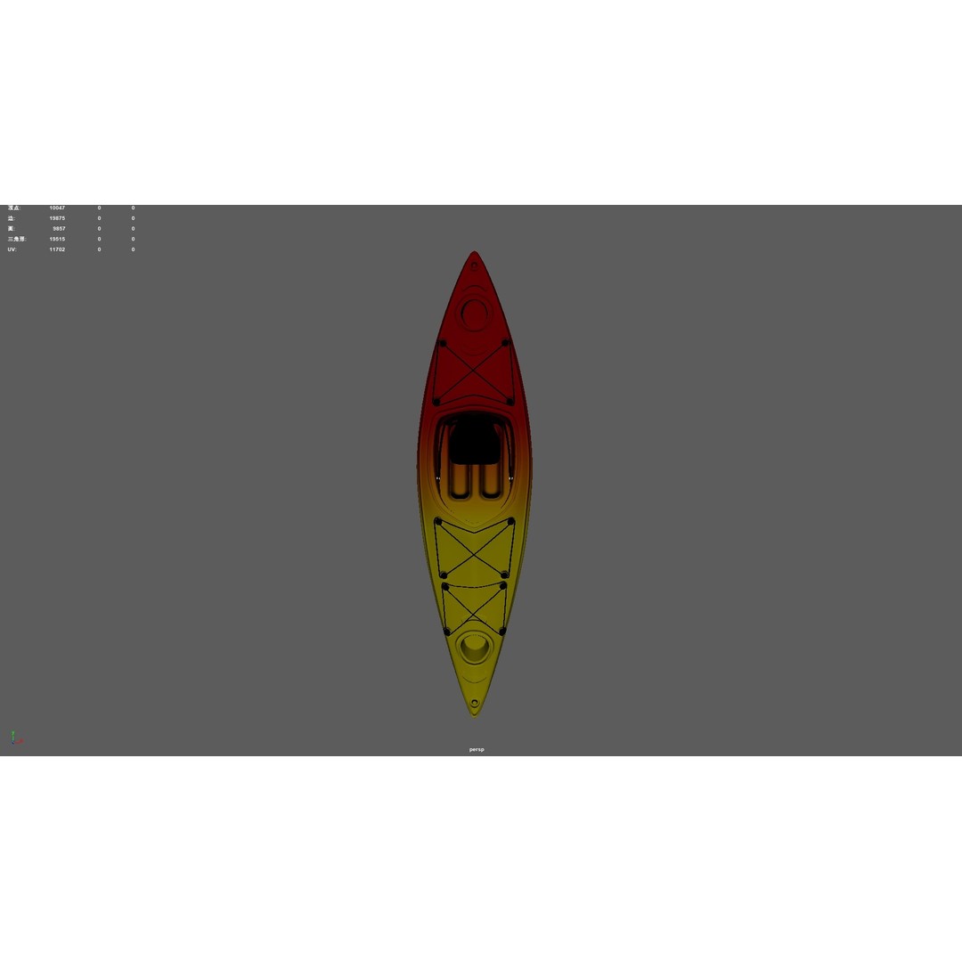 Kayak Canoe Athlete 3D Model – Low Poly Rigged Character, FBX, OBJ - View 33