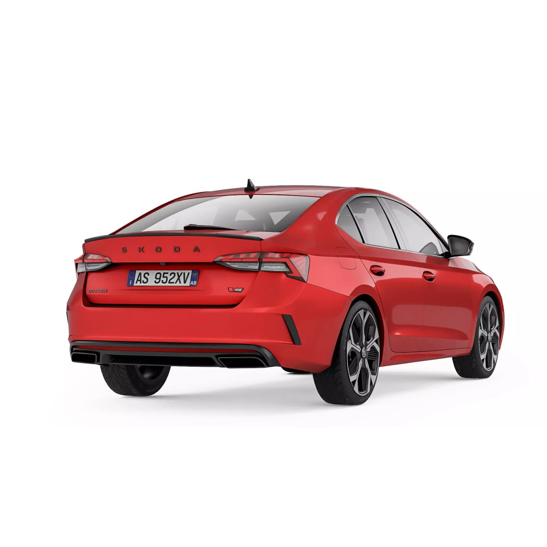 Skoda Octavia RS 2025 3D Model – Detailed Low Poly, Medium Poly, High Poly Formats - View 10