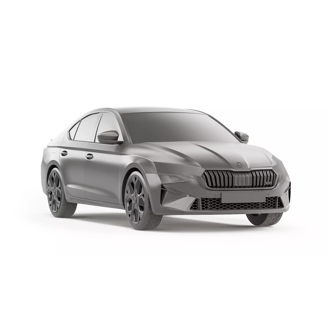 Skoda Octavia RS 2025 3D Model – Detailed Low Poly, Medium Poly, High Poly Formats - View 15