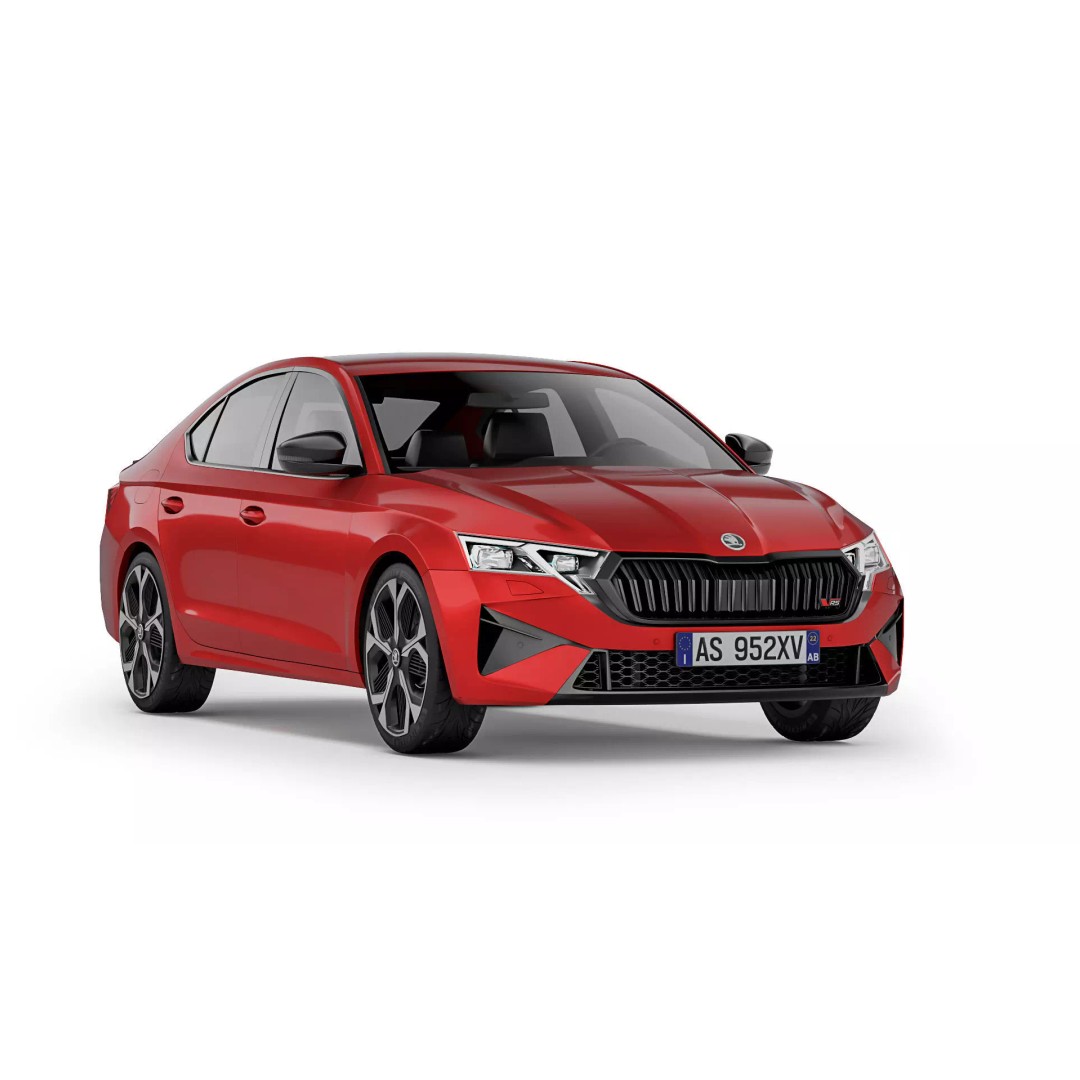 Skoda Octavia RS 2025 3D Model – Detailed Low Poly, Medium Poly, High Poly Formats - View 2